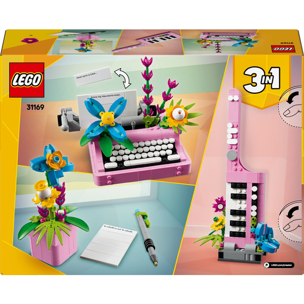 LEGO 31169 Creator: Друкарська машинка з квітами