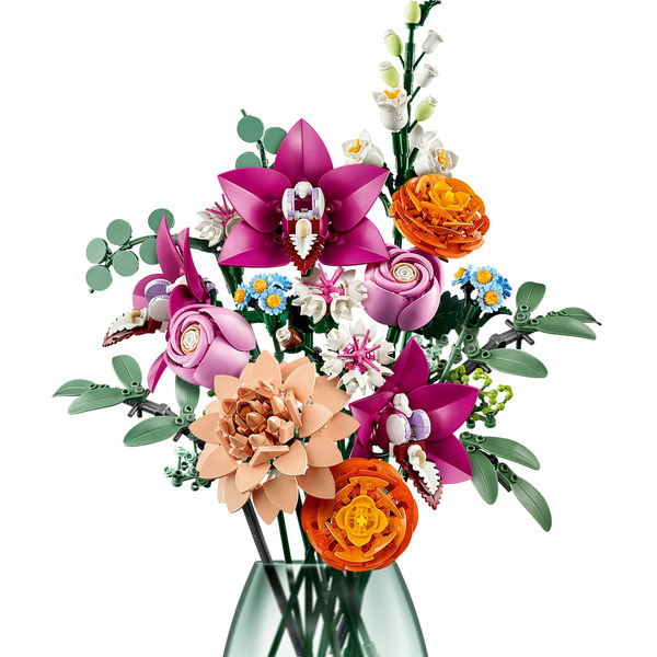 Блоковий конструктор LEGO Botanicals Милий рожевий букет квітів (10342)