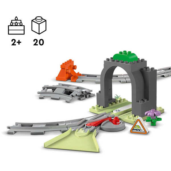Блоковий конструктор LEGO DUPLO Town Додатковий набір Залізничний тунель і колії (10425)    