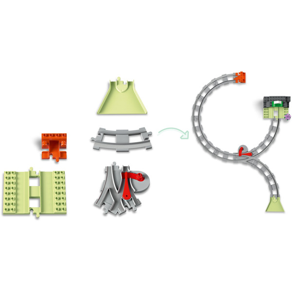 Блоковий конструктор LEGO DUPLO Town Додатковий набір Залізничний тунель і колії (10425)    