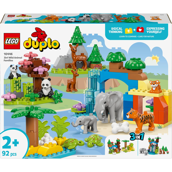 LEGO DUPLO Родини диких тварин 3 в 1 конструктор з 92 елементами (10446)