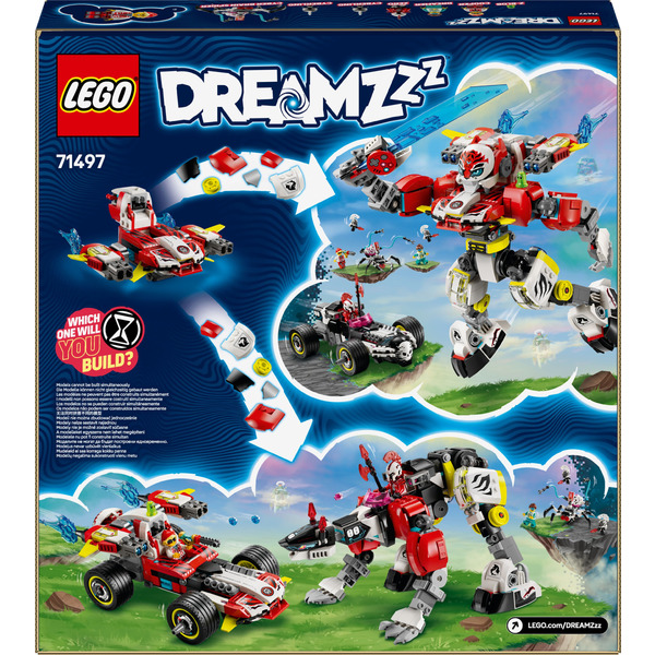 Блоковый конструктор LEGO DREAMZzz Робот-тигр Купера и Хот-род авто Зеро (71497)