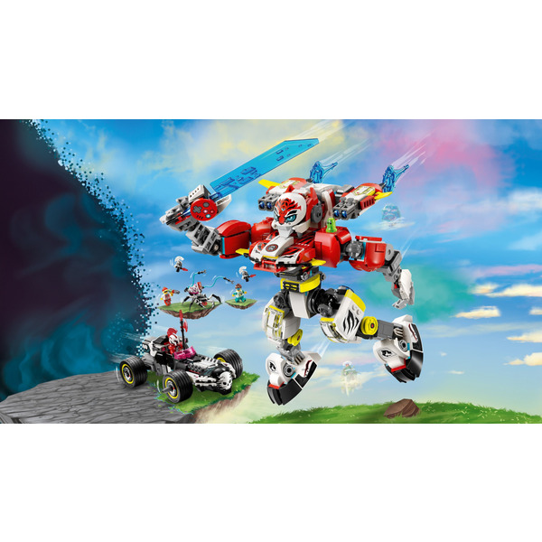 Блоковый конструктор LEGO DREAMZzz Робот-тигр Купера и Хот-род авто Зеро (71497)