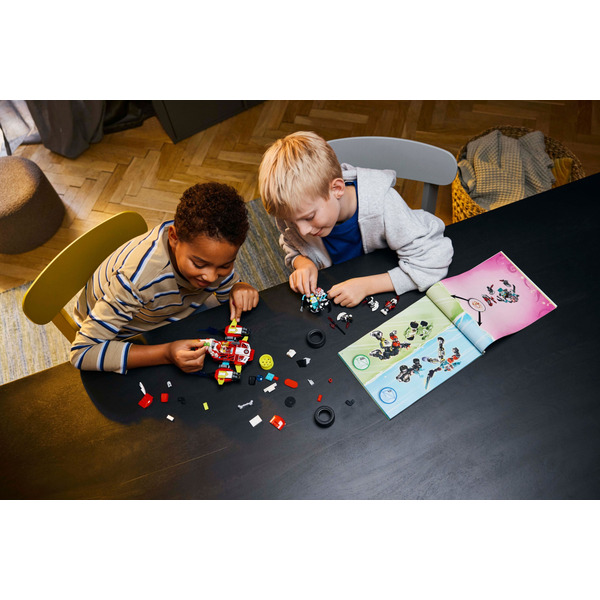 Блоковый конструктор LEGO DREAMZzz Робот-тигр Купера и Хот-род авто Зеро (71497)