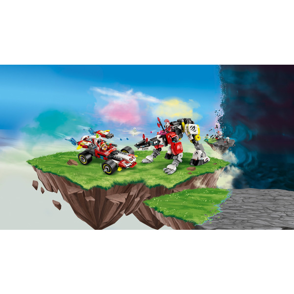 Блоковый конструктор LEGO DREAMZzz Робот-тигр Купера и Хот-род авто Зеро (71497)