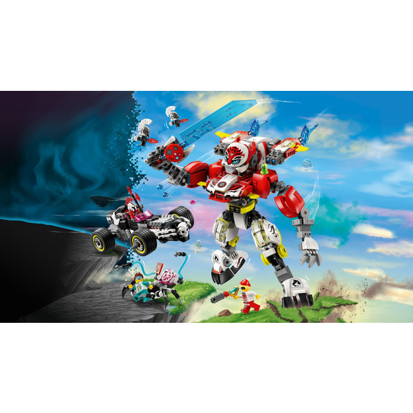 Блоковый конструктор LEGO DREAMZzz Робот-тигр Купера и Хот-род авто Зеро (71497)