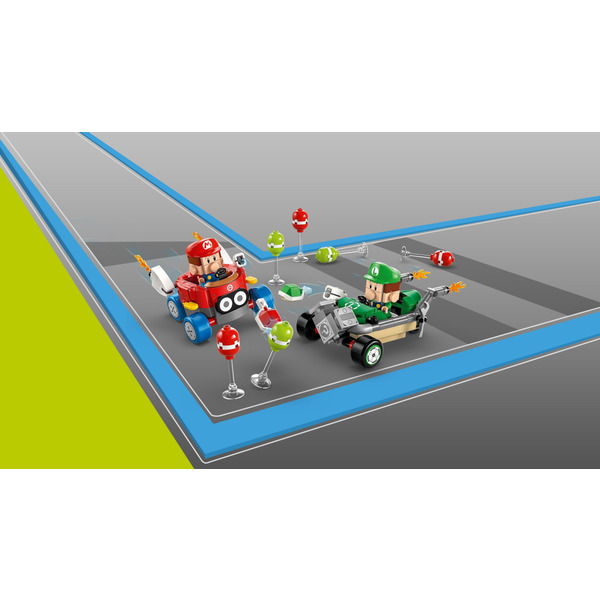 Блоковий конструктор LEGO Super Mario: Mario Kart Baby Mario vs Baby Luigi (72034)