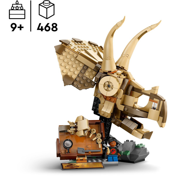 LEGO Jurassic World - Окаменелости динозавров: Череп трицератопса 468 деталей (76969)