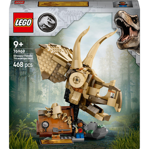 Конструктор LEGO Jurassic World Скам'янілості динозаврів: череп трицератопса 468 деталей (76969)