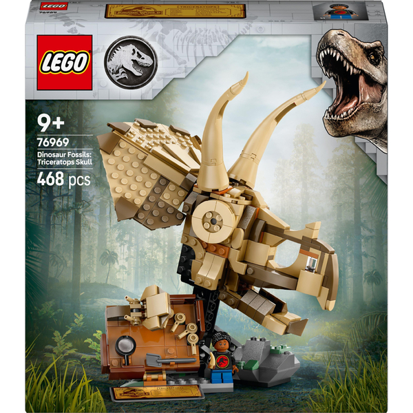 LEGO Jurassic World - Окаменелости динозавров: Череп трицератопса 468 деталей (76969)