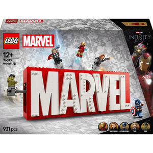 Конструктор LEGO Super Heroes Marvel Логотип і міні фігурки MARVEL 931 елемент (76313)