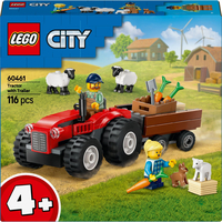 LEGO 60461 City Червоний фермерський трактор з причепом і вівцями