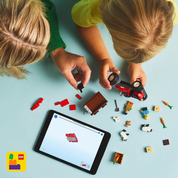 Блочный конструктор LEGO 60461 City Красный фермерский трактор с прицепом и овцами