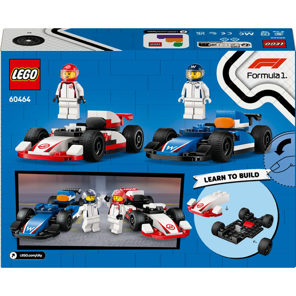 Блоковий конструктор LEGO City Автомобілі для перегонів F1 команд Williams Racing та Haas F1 (60464)