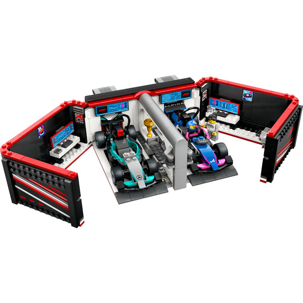 Блоковый конструктор LEGO City Гараж F1 и автомобили Mercedes-AMG и Alpine 678 деталей (60444)