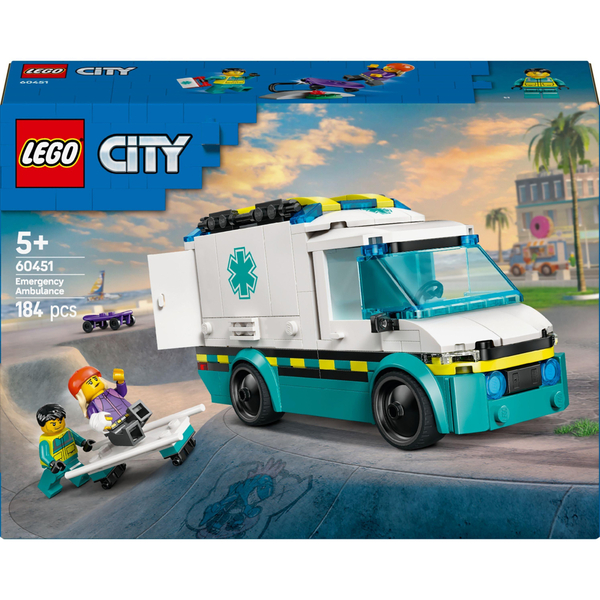 Блоковий конструктор LEGO City Швидка допомога (60451)