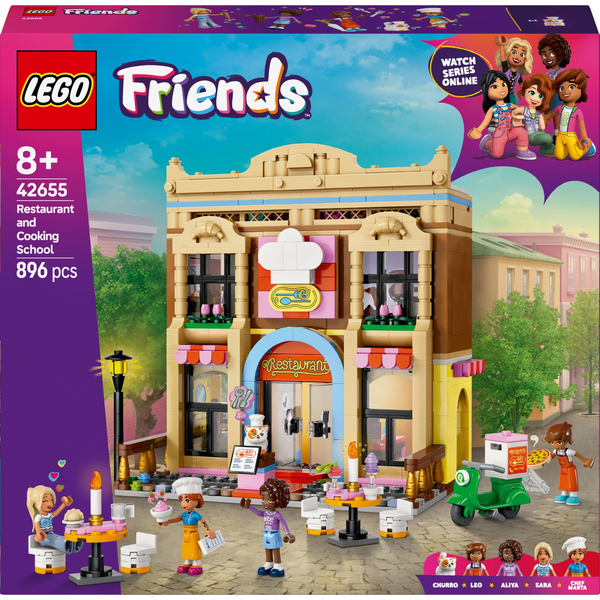 Блоковий конструктор LEGO Friends Ресторан і кулінарна школа (42655)