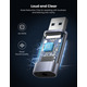 Звукова карта USB AUX jack, TRRS (Mic & Ear), ALC4030 Ugreen Сіра CM383