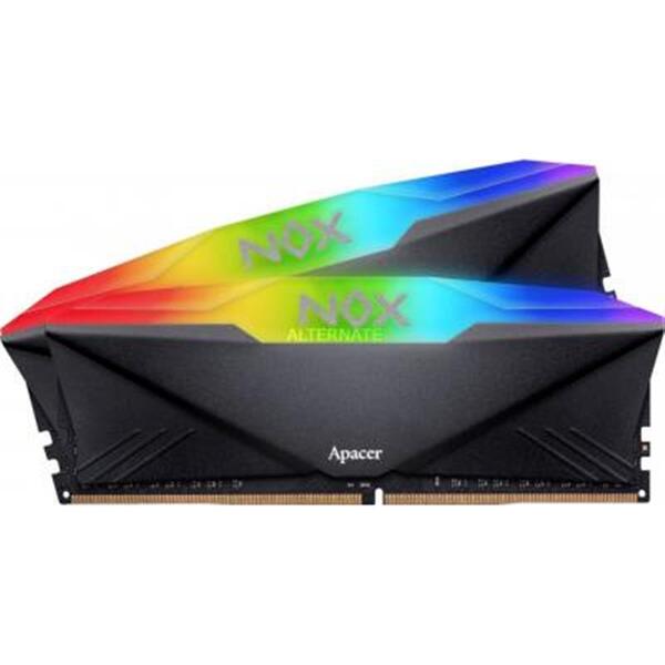 Модуль памяти DDR4 2x8GB/3200 Apacer NOX RGB Black (AH4U16G32C28YNBAA-2)