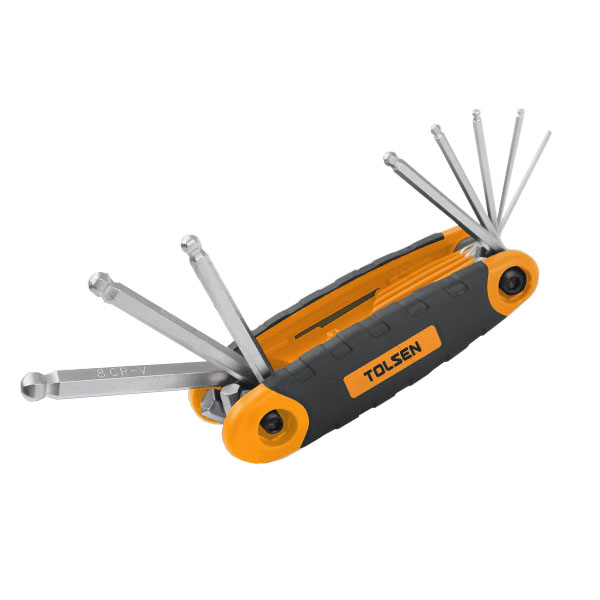 Набор ключей Tolsen шестигранный, 8шт, 1.5-8мм, из стали CrV