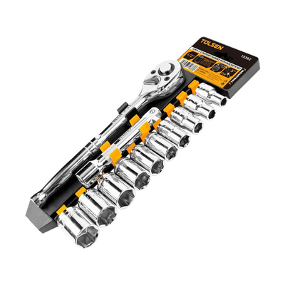Набір інструментів Tolsen, набір торцевих головок 1/2", 12шт, CrV