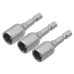 Головки торцеві Tolsen магнітні, набір 3шт, 1/4"х48мм, 10мм,  сталі 40Cr