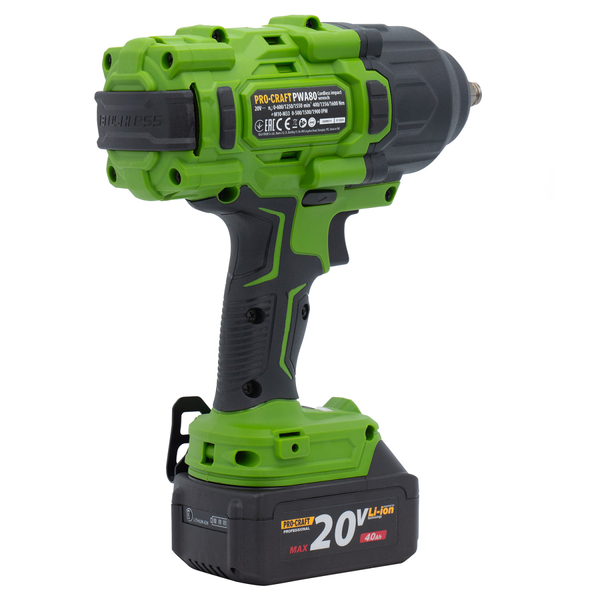 Акумуляторний гайковерт Procraft PWA80 Кейс (з 1 АКБ та ЗП)