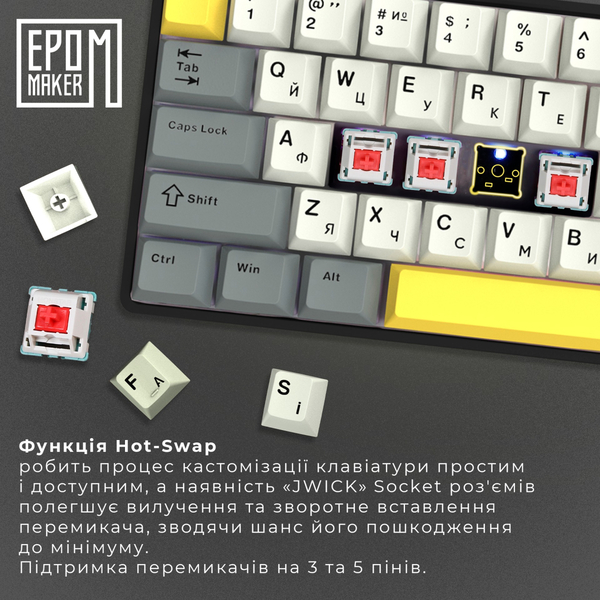 Клавіатура Epomaker EP64 EP64-B-M