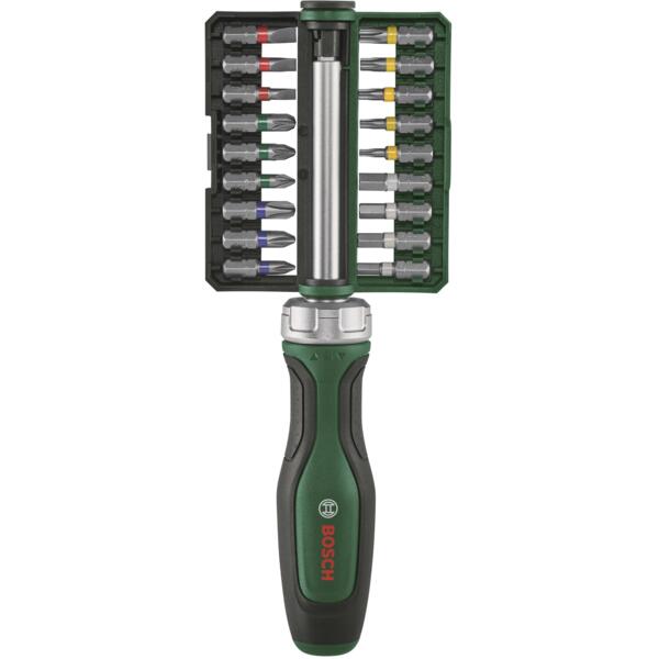 Викрутка Bosch з тріскачкою та 18-ма насадками (1.600.A02.Z9A)