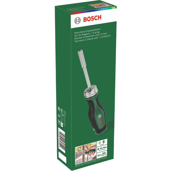 Викрутка Bosch з тріскачкою на 12 насадок (1.600.A03.2V0)