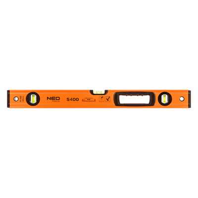 Уровень Neo Tools S 400 алюминиевый, 60 см, 3 капсулы, 1 отверстие для рук