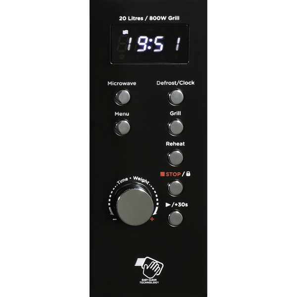 Мікрохвильова піч AIWA NAMICOOK CRYSTAL20 MW-202DG BK 20л/ 700Вт/ гриль/ Child LOCK/чорна