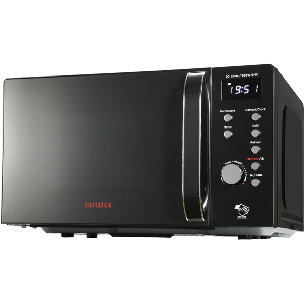 Мікрохвильова піч AIWA NAMICOOK CRYSTAL20 MW-202DG BK 20л/ 700Вт/ гриль/ Child LOCK/чорна