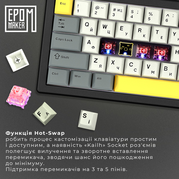Клавіатура Epomaker EK68 EK68-B-F