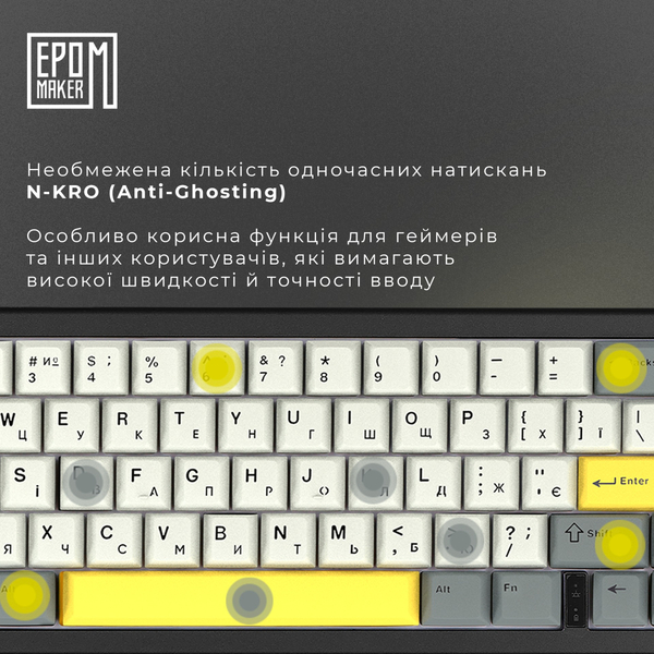 Клавіатура Epomaker EK68 EK68-B-F