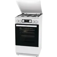 Плита Gorenje комби, 70л, 50x60см, IconLed, чугун, с крышкой, белый