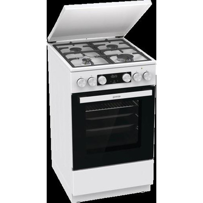 Плита Gorenje комби, 70л, 50x60см, IconLed, чугун, с крышкой, белый
