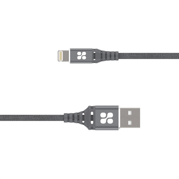 Кабель Promate USB - Lightning (M/M), 2.4 A, 1.2 м, NerveLink-i Grey