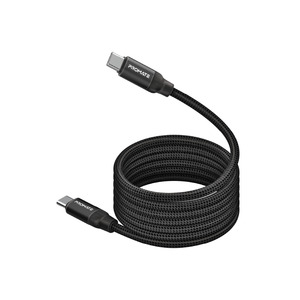 Кабель Promate USB Type-C - USB Type-C (M/M), 3 A, 60 W, 1.2 м, Springy Black