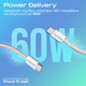 Кабель Promate USB Type-C - USB Type-C (M/M), 3 A, 60 W, 2 м, EcoLine-CC200 Pink