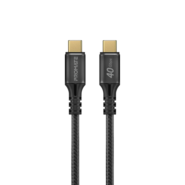 Кабель Promate USB Type-C - USB Type-C (M/M), 5 A, 240 W, 2 м, PowerBolt240 Black