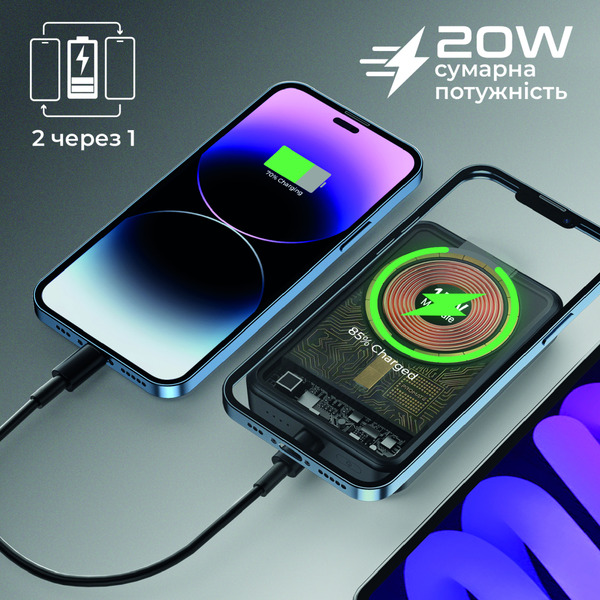 Внешний аккумулятор (Power Bank) Promate LucidPack-10 10000mAh 20W Черный