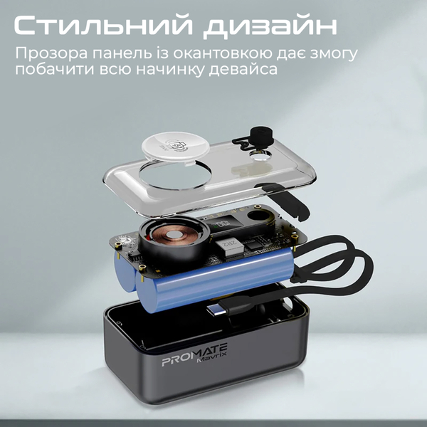 Универсальная мобильная батарея Promate Mavrix 10000mAh 35W Черный