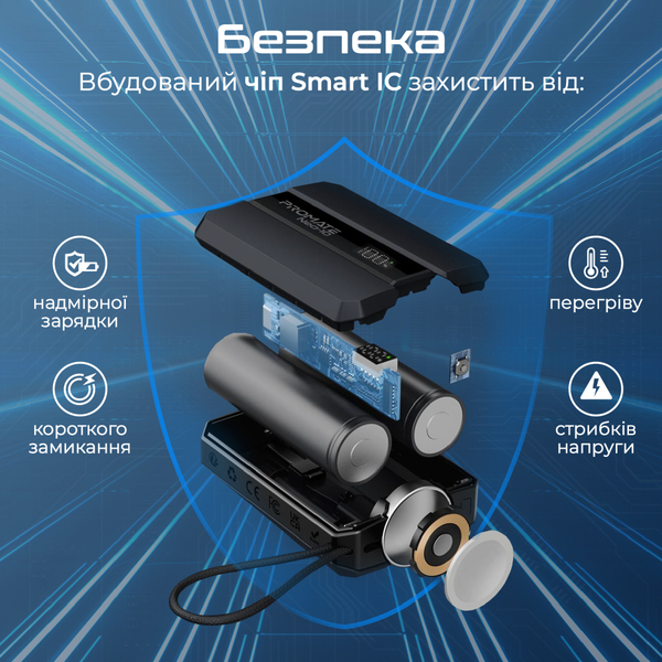 Внешний аккумулятор (Power Bank) Promate Neo-10 10000mAh 30W черный