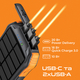 Универсальная мобильная батарея Promate SolarTank-10PDQi 10000mAh 20W Black