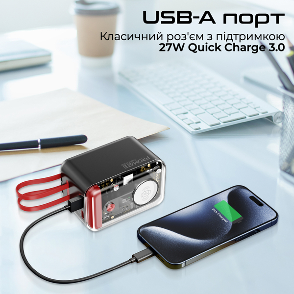 Внешний аккумулятор (Power Bank) Promate Mavrix-20 20000mAh 65W Черный