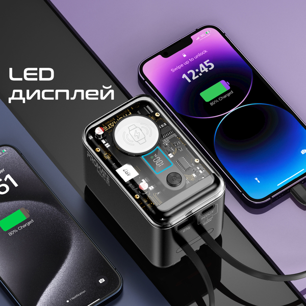 Внешний аккумулятор (Power Bank) Promate Mavrix-20 20000mAh 65W Черный