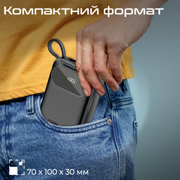 Внешний аккумулятор (Power Bank) Promate PowerPod-20 20000mAh 35W Черный