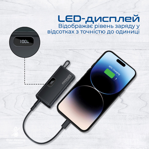 Зовнішній акумулятор (Power Bank) Promate Nanopack-5 5000mAh 20W Black
