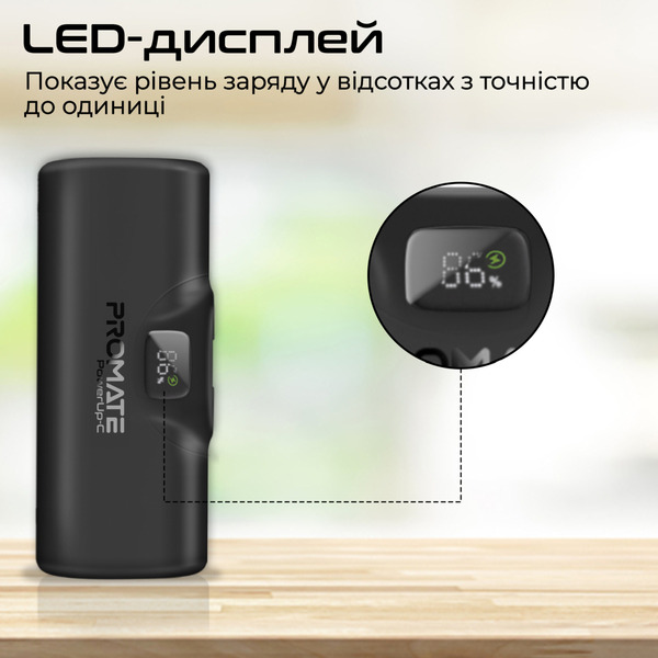 Внешний аккумулятор (Power Bank) Promate PowerUp-c 5000mAh 20W Черный
